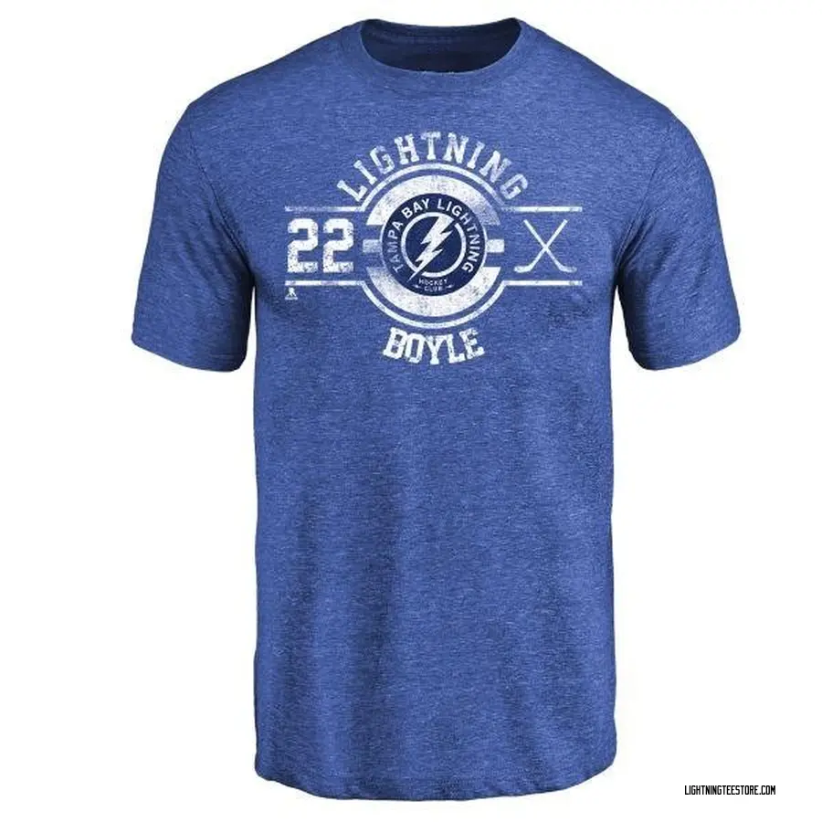 Men's Dan Boyle Tampa Bay Lightning Insignia Tri-Blend T-Shirt - Royal