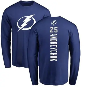 Men's Dave Andreychuk Tampa Bay Lightning Backer Long Sleeve T-Shirt - Royal