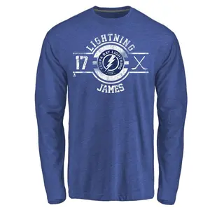 Men's Dominic James Tampa Bay Lightning Insignia Tri-Blend Long Sleeve T-Shirt - Royal