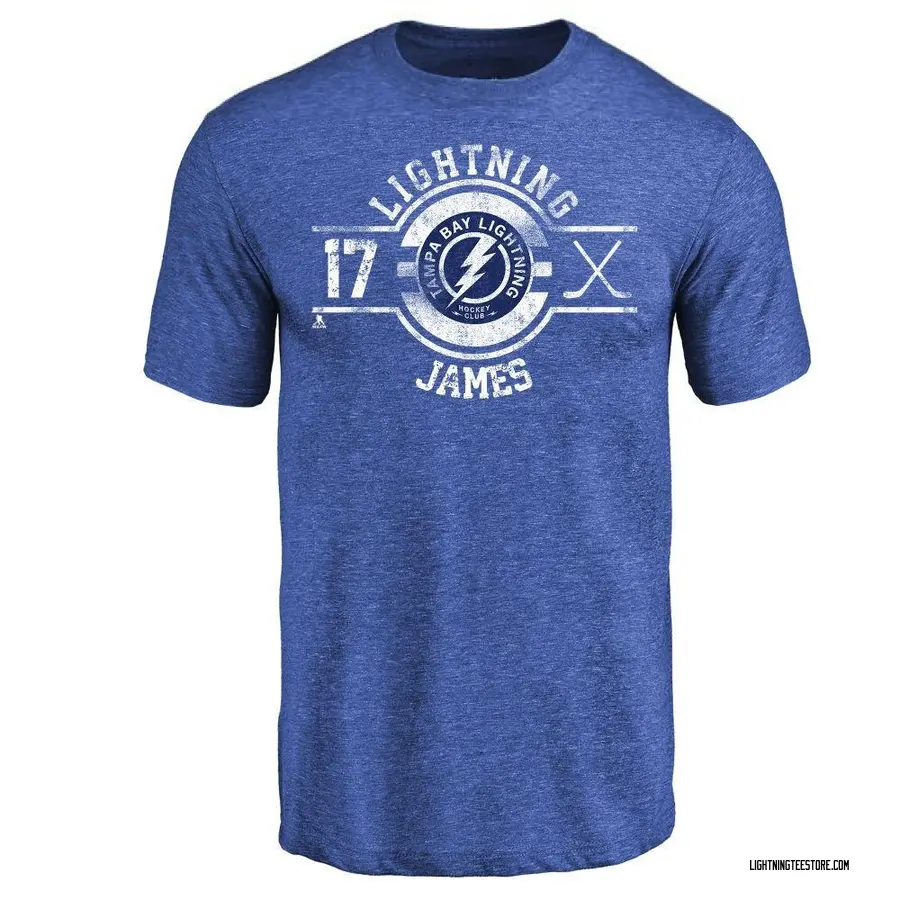 Men's Dominic James Tampa Bay Lightning Insignia Tri-Blend T-Shirt - Royal