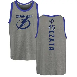 Men's Ethan Czata Tampa Bay Lightning Backer Tri-Blend Tank Top - Ash