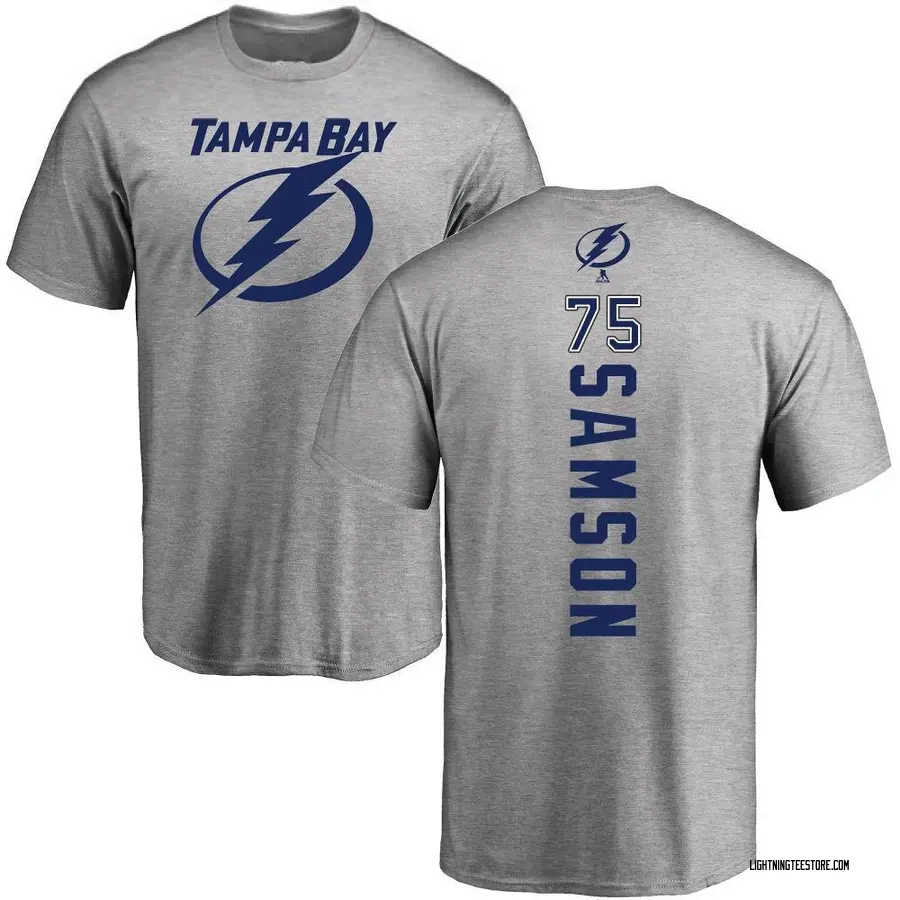 Men's Ethan Samson Tampa Bay Lightning Backer T-Shirt - Ash