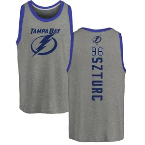 Men's Gabriel Szturc Tampa Bay Lightning Backer Tri-Blend Tank Top - Ash
