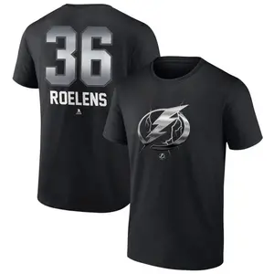 Men's Milo Roelens Tampa Bay Lightning Black Midnight Mascot Logo T-Shirt
