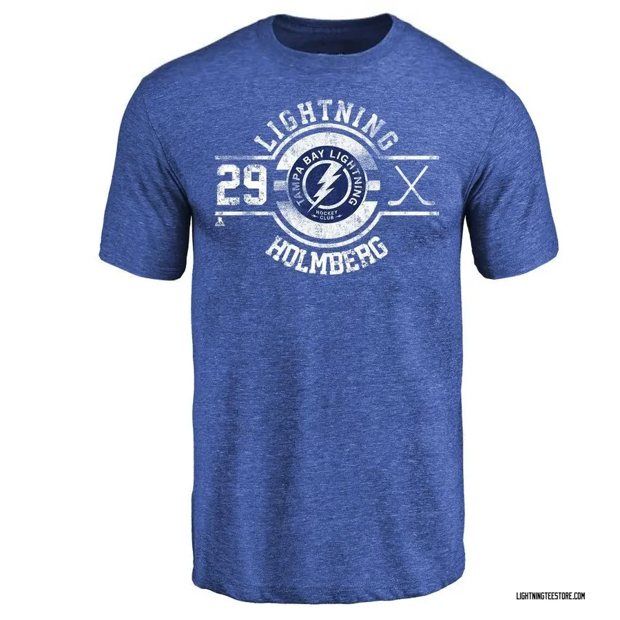 Men's Pontus Holmberg Tampa Bay Lightning Insignia Tri-Blend T-Shirt - Royal