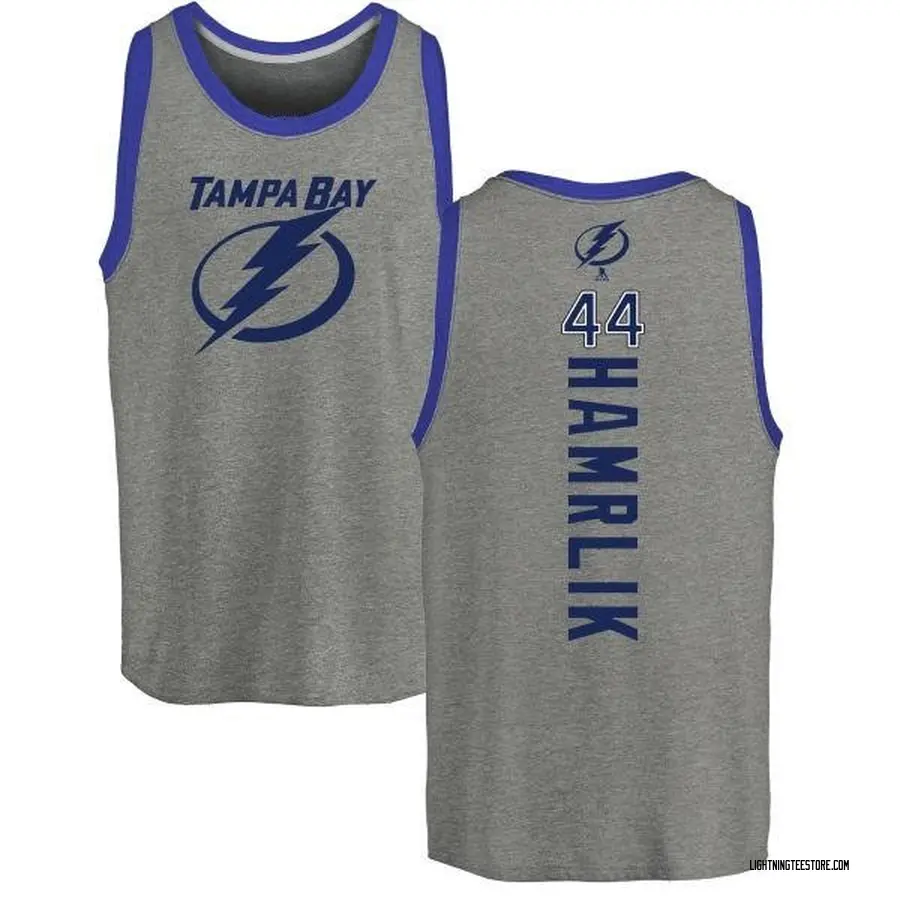 Men's Roman Hamrlik Tampa Bay Lightning Backer Tri-Blend Tank Top - Ash
