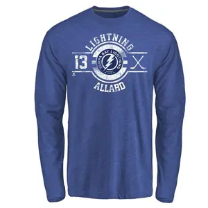 Men's Tristan Allard Tampa Bay Lightning Insignia Tri-Blend Long Sleeve T-Shirt - Royal