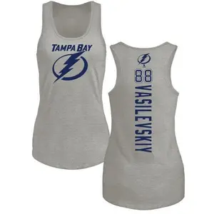 Women's Andrei Vasilevskiy Tampa Bay Lightning Backer Tri-Blend Tank Top - Ash