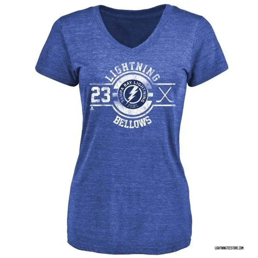 Women's Brian Bellows Tampa Bay Lightning Insignia Tri-Blend T-Shirt - Royal