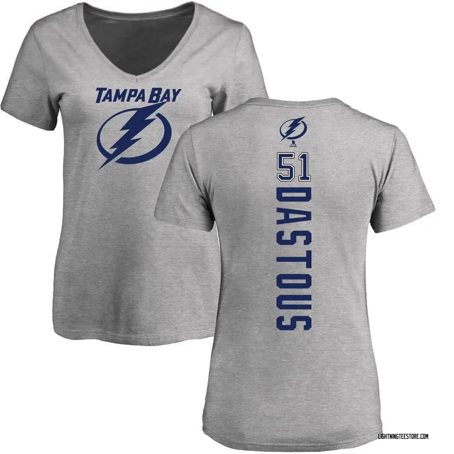 Women's Charle-Edouard D'Astous Tampa Bay Lightning Backer T-Shirt - Ash