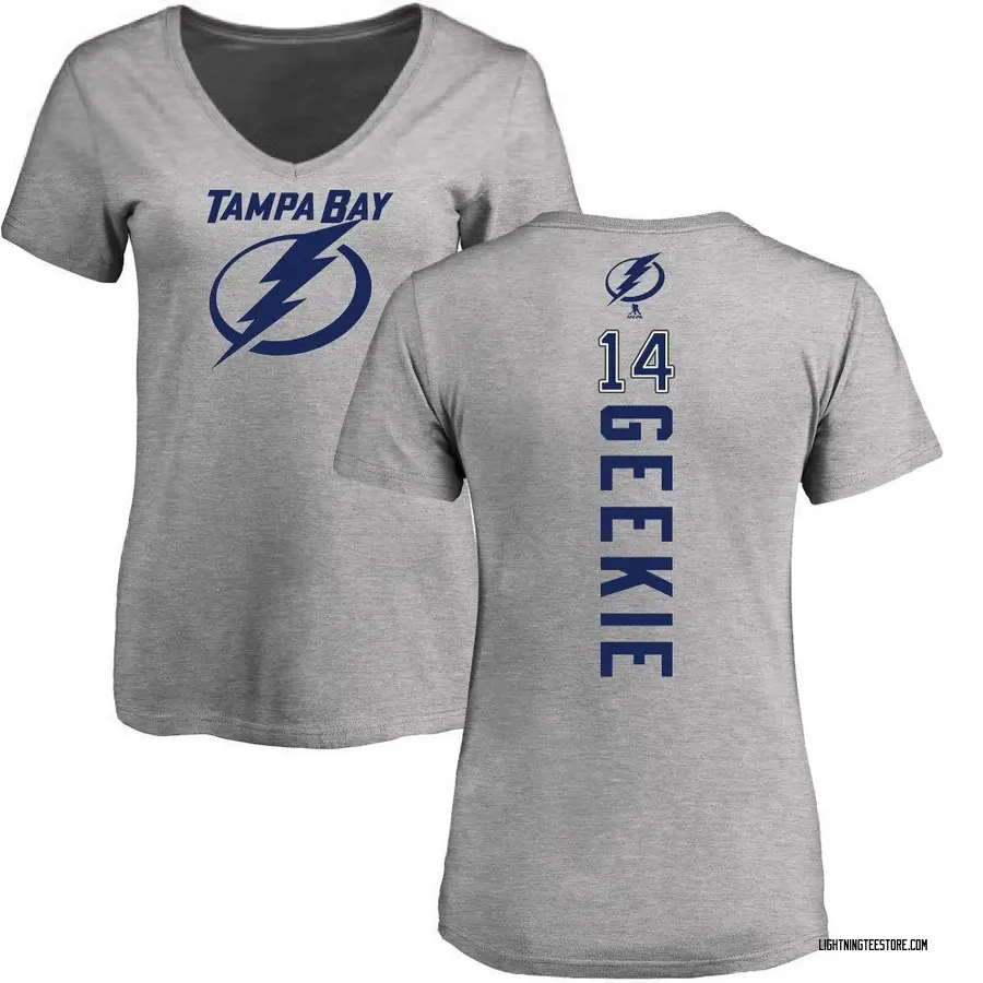 Women's Conor Geekie Tampa Bay Lightning Backer T-Shirt - Ash