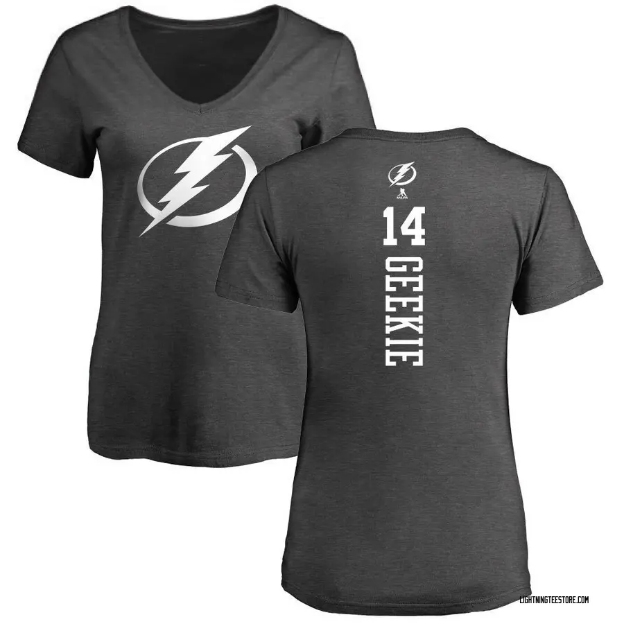 Women's Conor Geekie Tampa Bay Lightning One Color Backer T-Shirt - Charcoal
