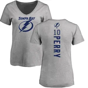 Women's Corey Perry Tampa Bay Lightning Backer T-Shirt - Ash