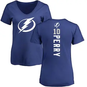 Women's Corey Perry Tampa Bay Lightning Backer T-Shirt - Blue