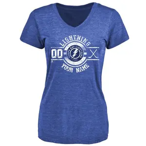 Women's Custom Tampa Bay Lightning Custom Insignia Tri-Blend T-Shirt - Royal