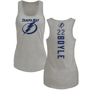 Women's Dan Boyle Tampa Bay Lightning Backer Tri-Blend Tank Top - Ash