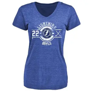 Women's Dan Boyle Tampa Bay Lightning Insignia Tri-Blend T-Shirt - Royal