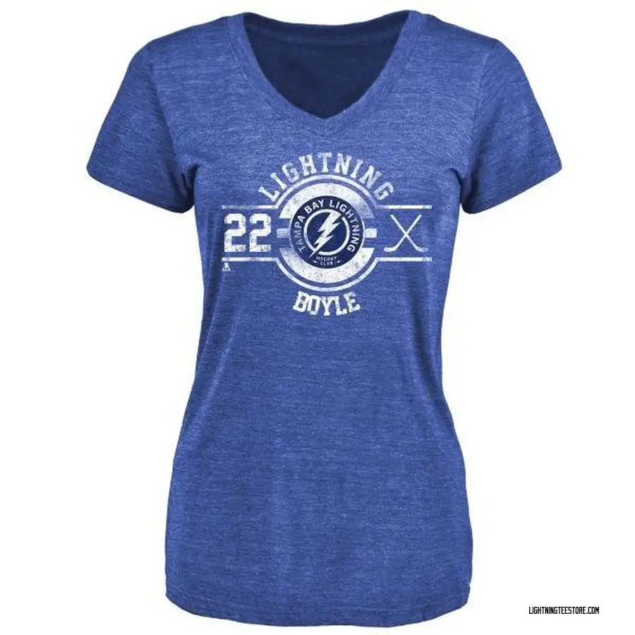 Women's Dan Boyle Tampa Bay Lightning Insignia Tri-Blend T-Shirt - Royal