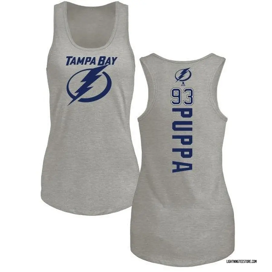 Women's Daren Puppa Tampa Bay Lightning Backer Tri-Blend Tank Top - Ash