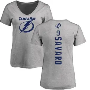 Women's Denis Savard Tampa Bay Lightning Backer T-Shirt - Ash