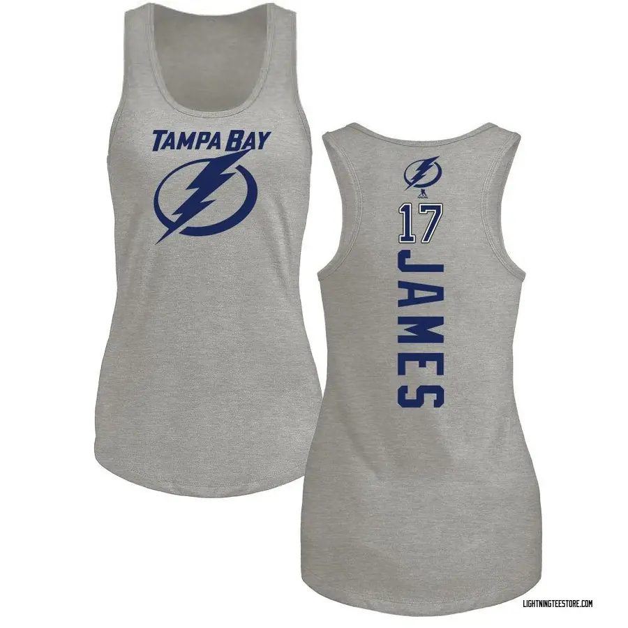Women's Dominic James Tampa Bay Lightning Backer Tri-Blend Tank Top - Ash