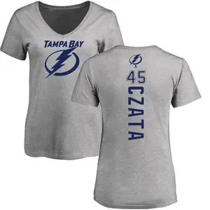 Women's Ethan Czata Tampa Bay Lightning Backer T-Shirt - Ash