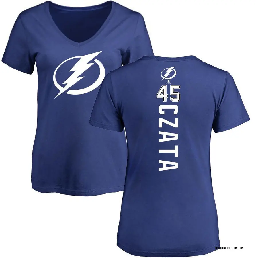 Women's Ethan Czata Tampa Bay Lightning Backer T-Shirt - Blue