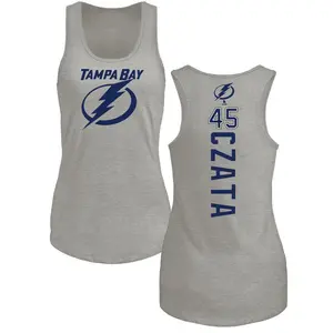 Women's Ethan Czata Tampa Bay Lightning Backer Tri-Blend Tank Top - Ash