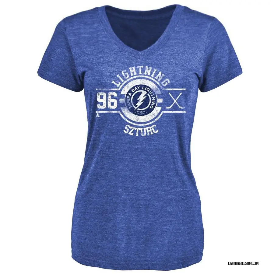 Women's Gabriel Szturc Tampa Bay Lightning Insignia Tri-Blend T-Shirt - Royal