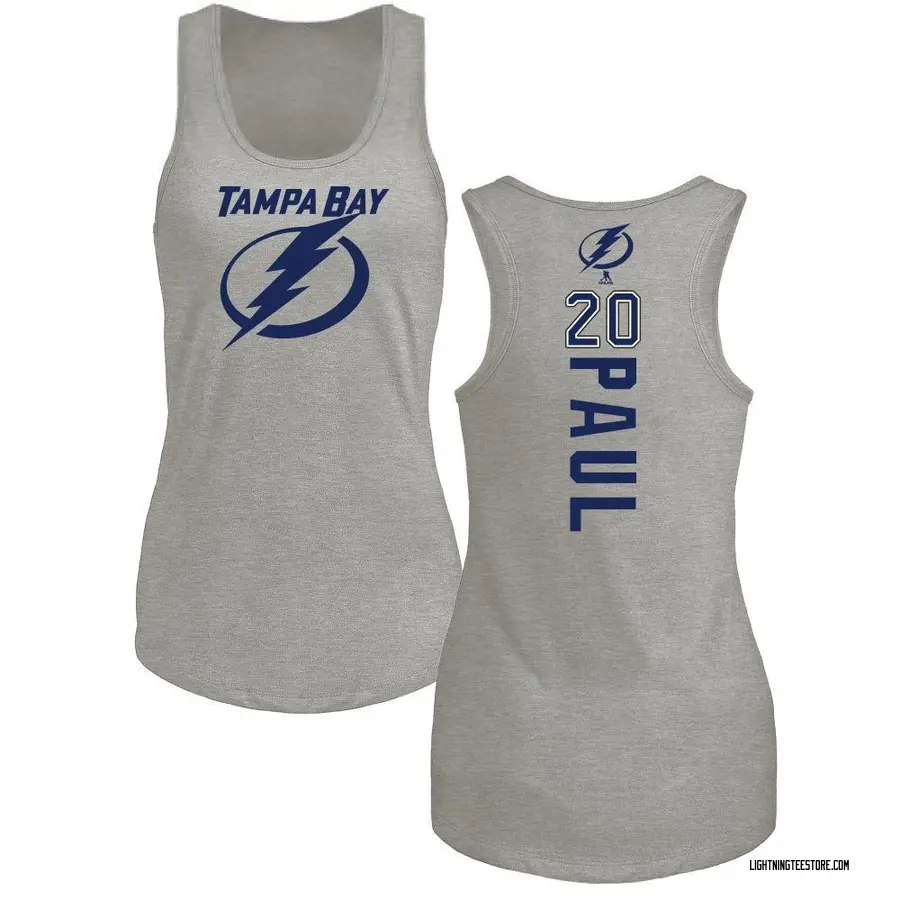 Women's Nick Paul Tampa Bay Lightning Backer Tri-Blend Tank Top - Ash