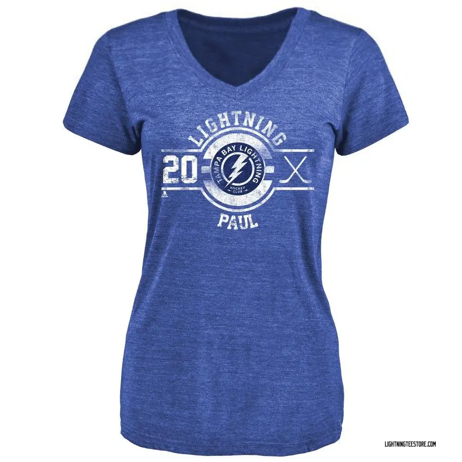 Women's Nick Paul Tampa Bay Lightning Insignia Tri-Blend T-Shirt - Royal