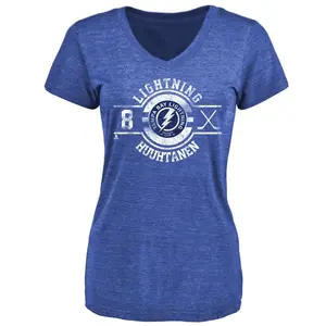 Women's Niko Huuhtanen Tampa Bay Lightning Insignia Tri-Blend T-Shirt - Royal