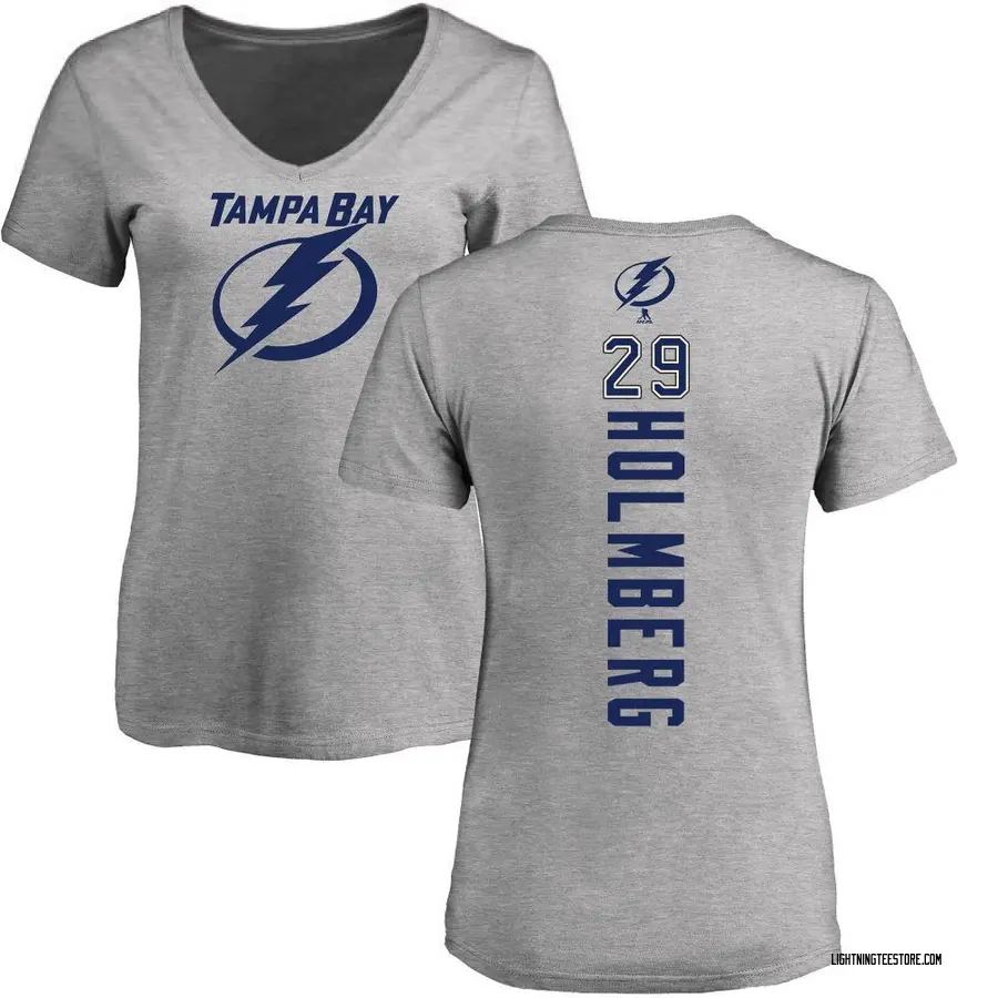 Women's Pontus Holmberg Tampa Bay Lightning Backer T-Shirt - Ash