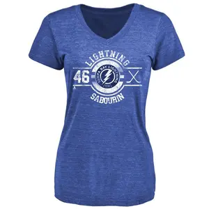 Women's Scott Sabourin Tampa Bay Lightning Insignia Tri-Blend T-Shirt - Royal