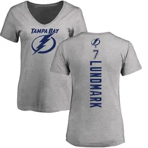 Women's Simon Lundmark Tampa Bay Lightning Backer T-Shirt - Ash