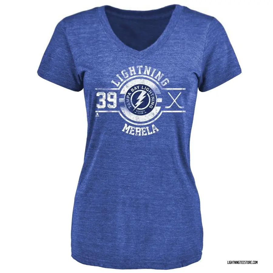 Women's Waltteri Merela Tampa Bay Lightning Insignia Tri-Blend T-Shirt - Royal