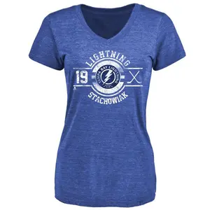Women's Wojciech Stachowiak Tampa Bay Lightning Insignia Tri-Blend T-Shirt - Royal