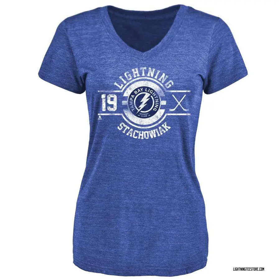 Women's Wojciech Stachowiak Tampa Bay Lightning Insignia Tri-Blend T-Shirt - Royal