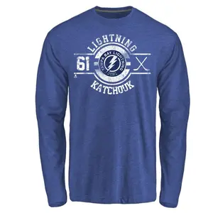 Youth Boris Katchouk Tampa Bay Lightning Insignia Tri-Blend Long Sleeve T-Shirt - Royal