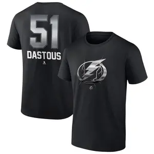 Youth Charles-Edouard D'Astous Tampa Bay Lightning Black Midnight Mascot Logo T-Shirt