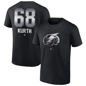 Youth Connor Kurth Tampa Bay Lightning Black Midnight Mascot Logo T-Shirt