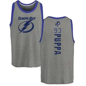 Youth Daren Puppa Tampa Bay Lightning Backer Tri-Blend Tank Top - Ash