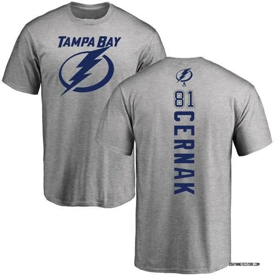 Youth Erik Cernak Tampa Bay Lightning Backer T-Shirt - Ash