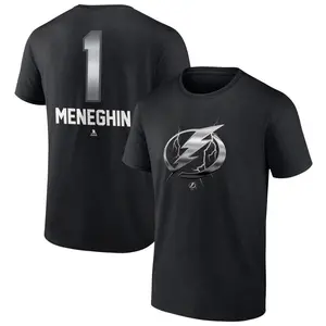 Youth Harrison Meneghin Tampa Bay Lightning Black Midnight Mascot Logo T-Shirt