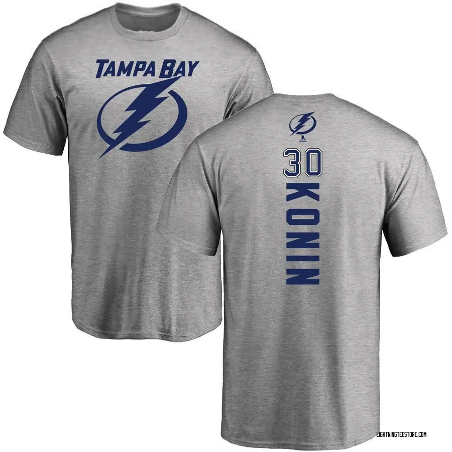 Youth Kyle Konin Tampa Bay Lightning Backer T-Shirt - Ash