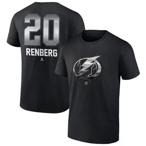Youth Mikael Renberg Tampa Bay Lightning Black Midnight Mascot Logo T-Shirt