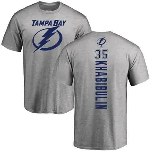 Youth Nikolai Khabibulin Tampa Bay Lightning Backer T-Shirt - Ash