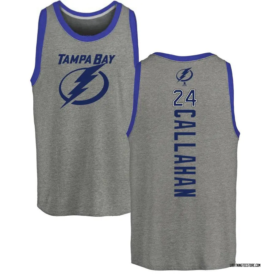 Youth Ryan Callahan Tampa Bay Lightning Backer Tri-Blend Tank Top - Ash