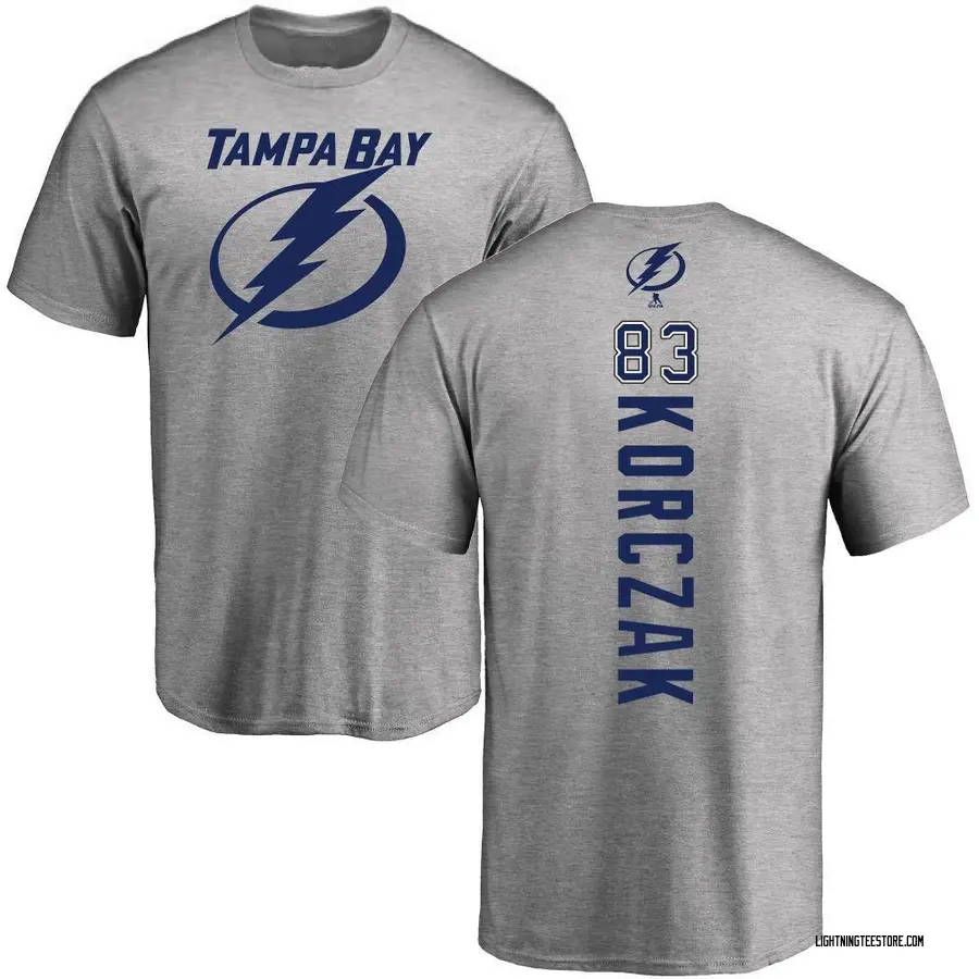 Youth Ryder Korczak Tampa Bay Lightning Backer T-Shirt - Ash