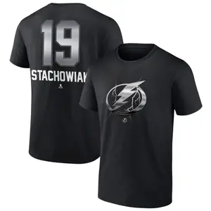 Youth Wojciech Stachowiak Tampa Bay Lightning Black Midnight Mascot Logo T-Shirt